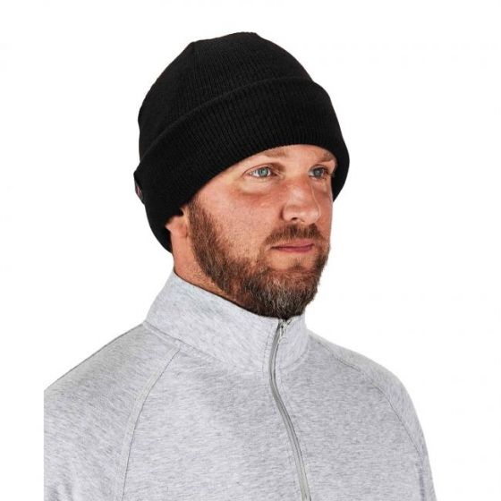 N-Ferno® 6811Z Zippered Rib Knit Beanie Hat (Bump Cap Not Included)