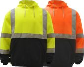 7001/7002 Class 3 HiVis Black Bottom Pullover Hoodie Sweatshirt