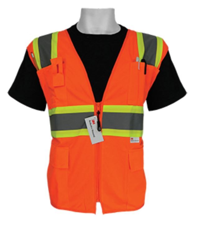 3X-Large Global Glove & Safety Manufacturing GLO-079-3XL GLO-079 FrogWear HV High-Visibility Mesh Polyester Surveyors Safety Vest 