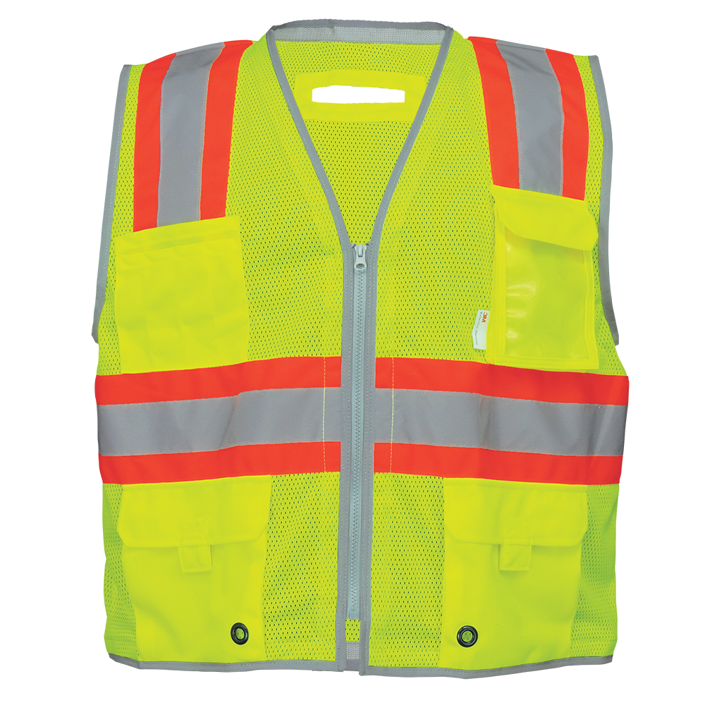 FrogWear HV Large Global Glove GLO-099 Premium High-Visibility Surveyors Safety Vest 