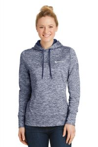 St. John's Church Parishwear LST225 Sport-Tek® Ladies PosiCharge® Electric Heather Fleece Hooded Pullover with Embroidered Logo