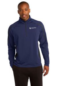 St. John's Church Parishwear ST851 Sport-Tek® Sport-Wick® Stretch 1/2-Zip Colorblock Pullover with Embroidered Logo